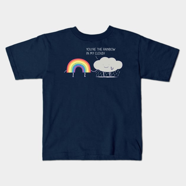 You're the rainbow in my cloud! Kids T-Shirt by milkyprint